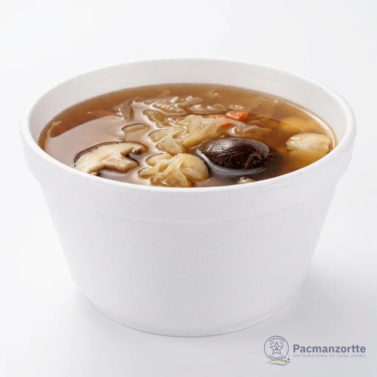 Pote de Isopor CB-015F Prato Fundo 300ml S/Tampa Ultra - Pacote c/ 100 unidades miniatura 4