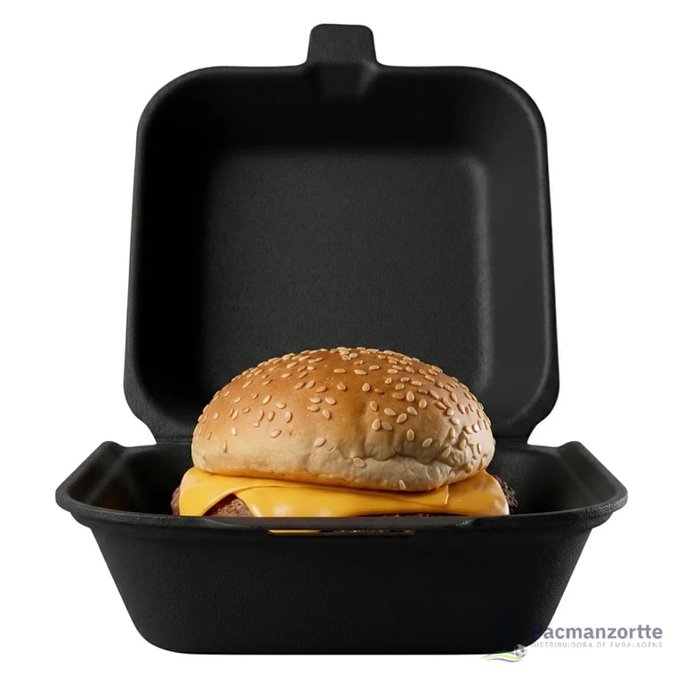 Hamburgueira Preta CH - 002 - 146 x 154 x 77mm EPS miniatura 2