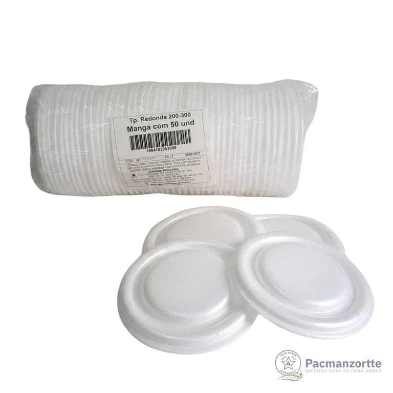 Tampa de Isopor 300ml Belplast - Pacote c/ 50 unidades miniatura 2