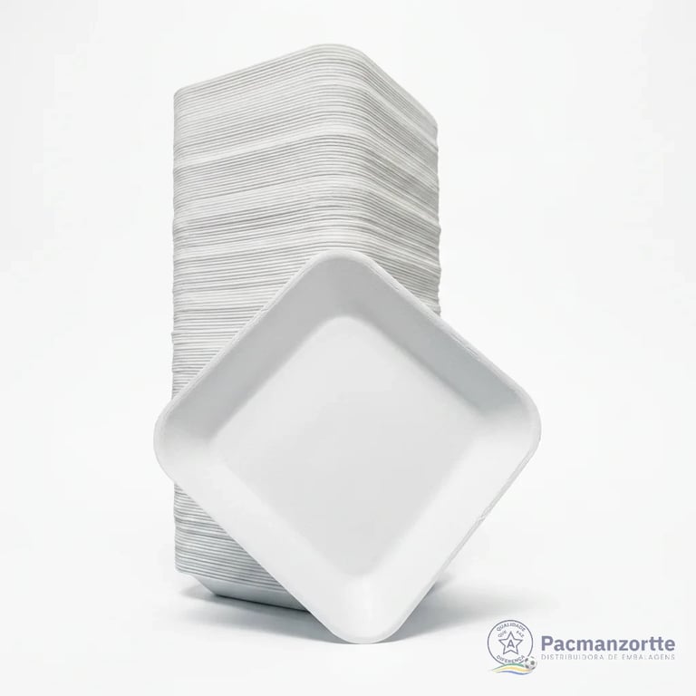 Bandeja de Isopor 1R Tam. 15 x 15 cm Spumapac