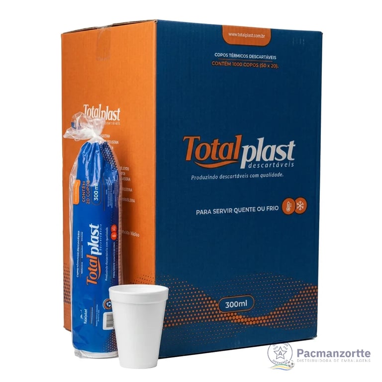 Copo de Isopor 300ml Totalplast miniatura 3